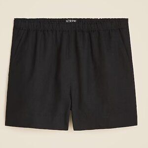 J. Crew Black High Waist Linen Shorts Size Large